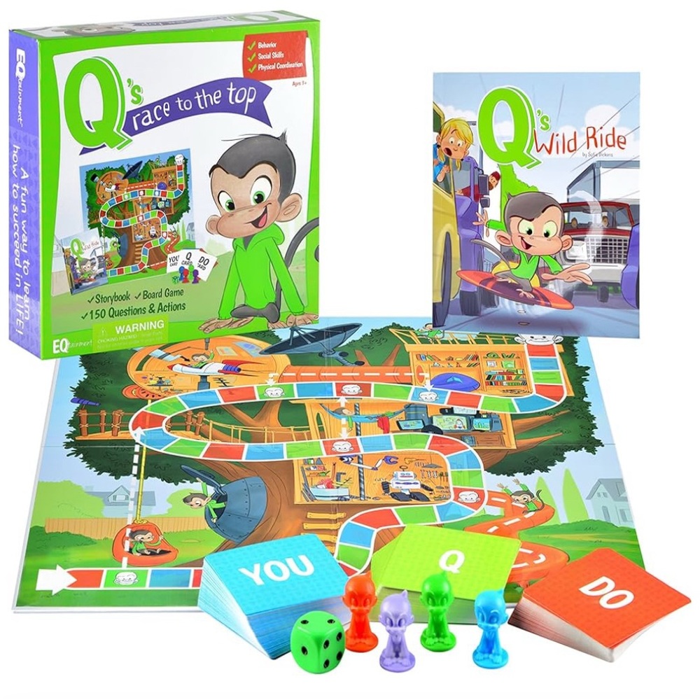 Q’s Race to the Top Board Game Educational Kids EQ Skills NEW Sealed